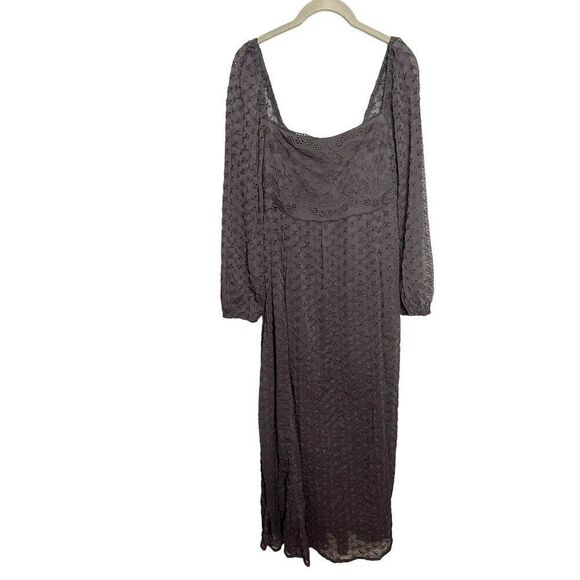 NEW Free People Malina Maxi Dress in Dark Scales Embroidered Eyelet Size Small - Picture 4 of 8